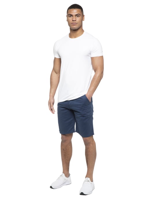 Enzo | Mens Chino Shorts In Blue - Image 6